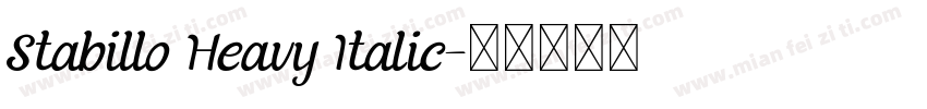 Stabillo Heavy Italic字体转换